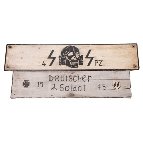 167 - A WWII period German 'Der Standesbeamte' wall plaque with later over painting, 20 x 16cm, together w... 