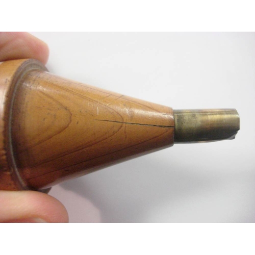 275 - A rare early 19th century boxwood and ivory Piorry stethoscope, circa 1828: of four sections, main t... 