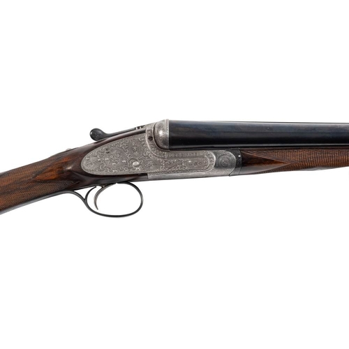 54 - A Boss and Co double barrel twelve bore easy opening ejector: No 22894, plain 28 inch barrel over sc... 