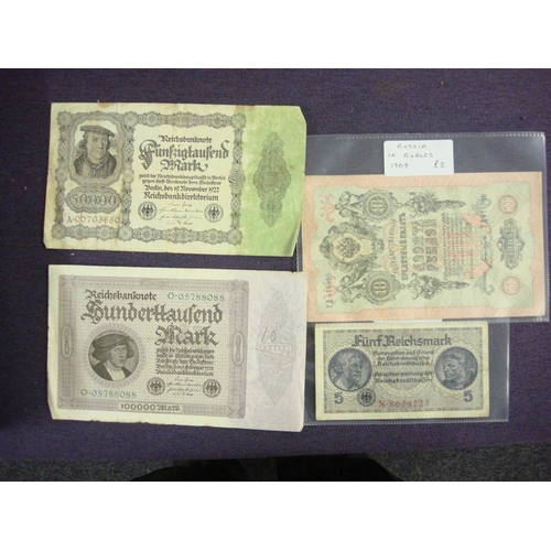 564 - A collection of British and world banknotes.: