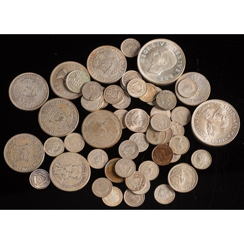 575 - A selection of South African coins: including 1952 and 1953 crowns, 1928 and 1932 half crowns, 1952/... 