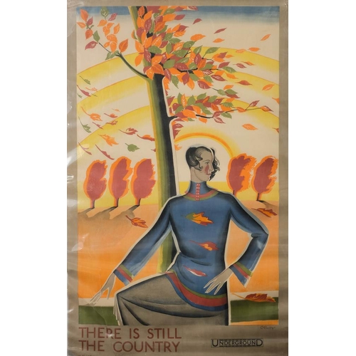 787 - Dora Batty (1900-1966) London Underground Poster 'There is Still The Country', 1926: printed by Vinc... 