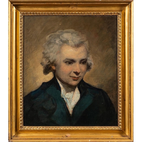 1580 - Circle of Joshua Reynolds [1723-1792]- Portrait of a young gentleman, possibly Laurence Sterne,:- oi... 