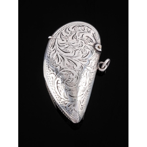825 - An Edwardian silver novelty vesta case, maker Charles Lyster & Son, Birmingham, 1908: in the form of... 