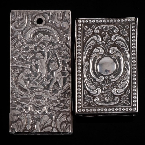 833 - An Edwardian silver matchbox holder, maker Levi & Salaman, Birmingham, 1902: of rectangular outline ... 