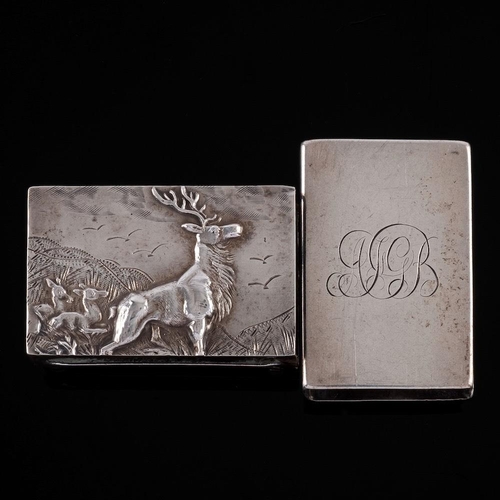 841 - An Edward VII silver matchbox holder, maker Crisford & Norris Ltd, Birmingham, 1904: of rectangular ... 