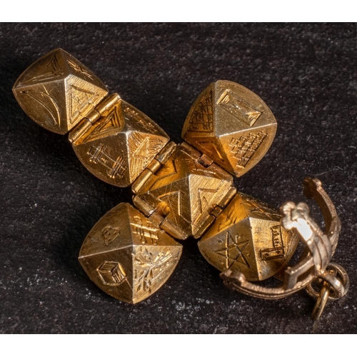 147 - A silver gilt Masonic ball pendant, together with a silver past Master's jewel: and three other Maso... 