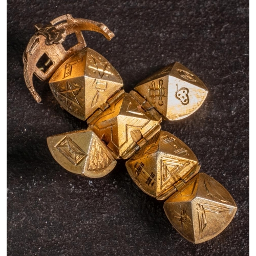 147 - A silver gilt Masonic ball pendant, together with a silver past Master's jewel: and three other Maso... 