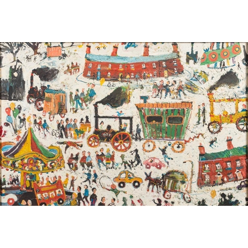 118 - * Simeon Stafford [b.1956]- The Steam Fair,:- signed and dated bottom right oil on canvas, 49 x 74.5... 