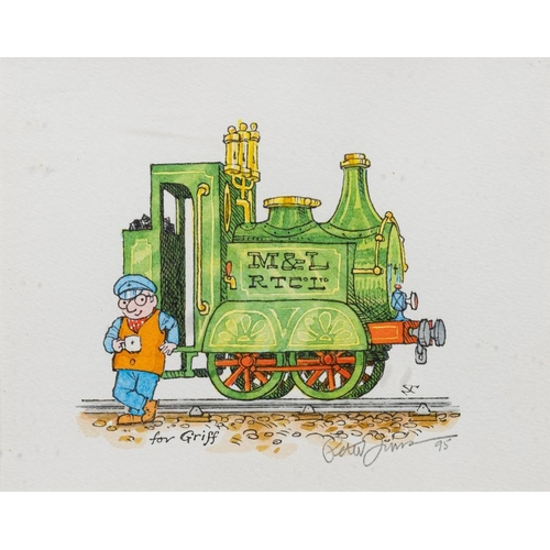 129 - * Peter Firmin [1928-2018]- IVOR the ENGINE',:- signed and dated '95, inscribed 'for Griff' pen, ink... 