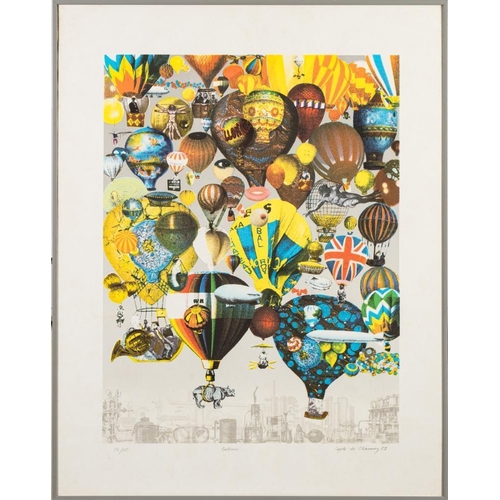 137 - * Cozette de Charmoy [b.1938] -  Balloons,:- screenprint, signed and dated '83,  inscribed with titl... 