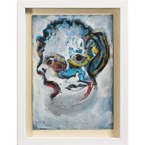 163 - * Michael Briodo [1927-2013]- Head, after Auerbach,:- signed with initials and dated 2000 bottom lef... 