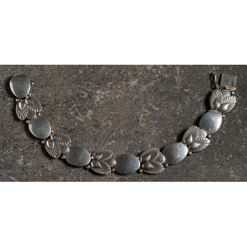 176 - Georg Jensen. A silver 'bittersweet' bracelet design number 94B: designed by Gundorph Albertus (1887... 