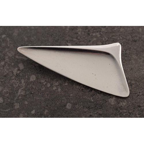 181 - Georg Jensen. A silver abstract brooch design number 327: designed by Henning Koppel approximately 6... 