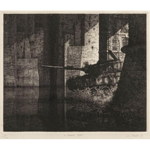 209 - * Gerard Trignac [b.1955]- Le Defile Des Fous,:- etching, signed and dated '86 inscribed and numbere... 