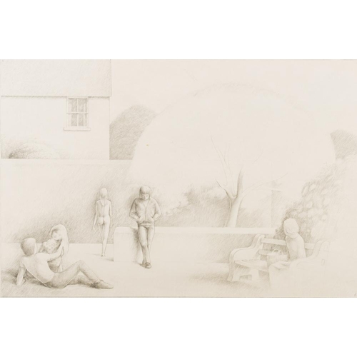 54 - * Joseph Hewes [b.1954]- 'In the twinkling of an eye, heaven may be won or lost'; a study,:- pencil ... 