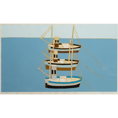 61 - * Bryan Pearce [1929-2006]- Three Fishing Boats,:- screenprint signed and dated '77, numbered 33/75 ... 