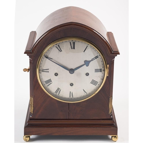1278 - Richard & Co, a mahogany quarter chiming bracket clock: the eight-day duration, three-train movement... 