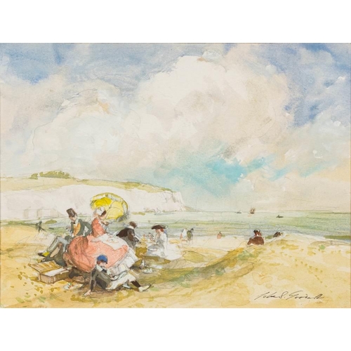 761 - * John Strickland Goodall [1908-1996]- The Promenade; The Yellow Umbrella,:- two, both signed waterc... 