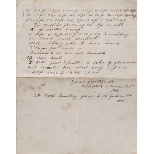 62 - Boulton & Paul Ltd, Norwich, 31/5/1910:, two page manuscript receipt addressed to Captain Scott for ... 