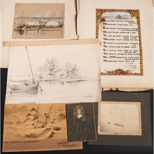 86 - An interesting archive of sketches, photographs and ephemera relating to Royal Navy Assistant Surgeo... 