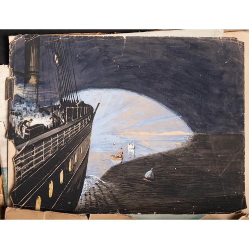 86 - An interesting archive of sketches, photographs and ephemera relating to Royal Navy Assistant Surgeo... 
