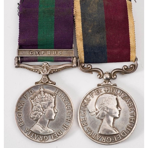287 - An Elizabeth II RAF pair to 3515700 ACI J F A Mitchell RAF': comprising General Service Medal and RA... 