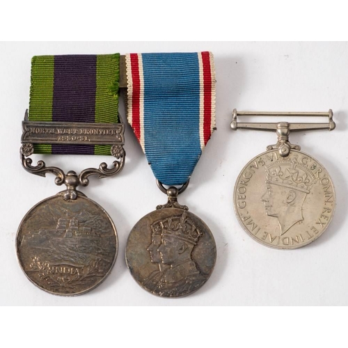 293 - An RAF pair to 'F/O R.C. Handcock RAF': comprising India General Service Medal with clasp and Corona... 