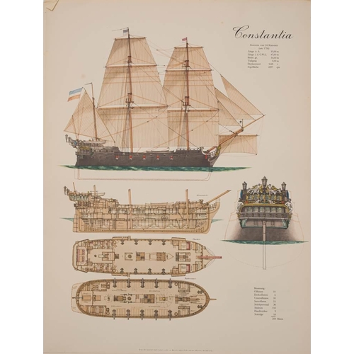 400 - 1962 Schliker-Werft Lines illustrations: for several ships including 'Constantia', 'Neptun', 'Nixe',... 