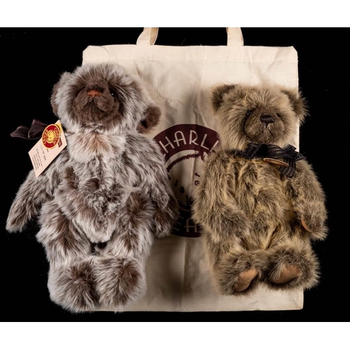937 - Two Charlie Bears Teddy bears: 'Nathan'  and 'Buddy'  No.25/3000, designed by Isabelle Lee, together... 