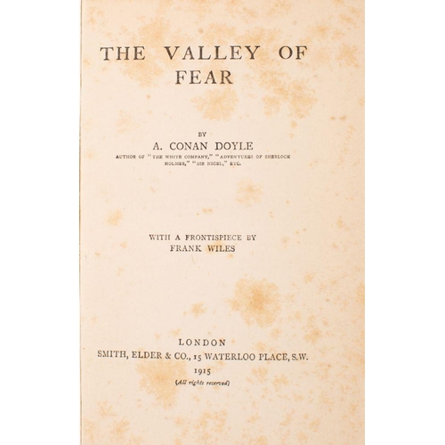 113 - DOYLE, Arthur Conan - The Valley Of Fear : frontispiece, org. red cloth lettered in gilt on the uppe... 