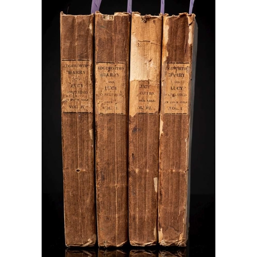 115 - EDGEWORTH, Maria - Harry and Lucy concluded; being the last part of Early Lessons : 4 vols, org. dra... 