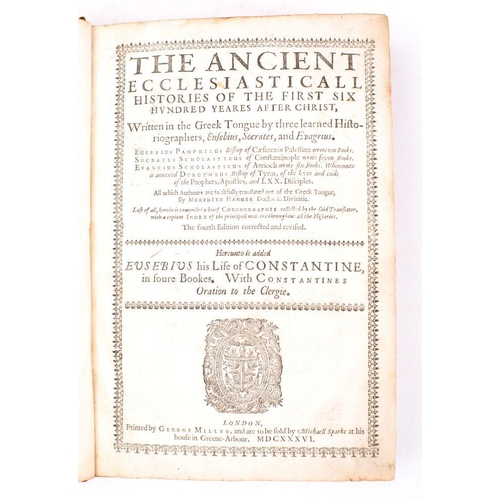 120A - EUSEBIUS PAMPHILI - The Ancient Ecclesiasticall Histories of the First Six  Hundred Yeares After Chr... 