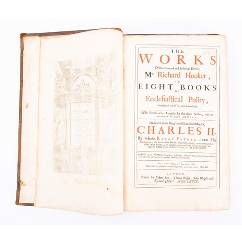 144 - HOOKER, Richard - The Works of that Learned and Judicious Divine, Mr. Richard Hooker, in eight books... 