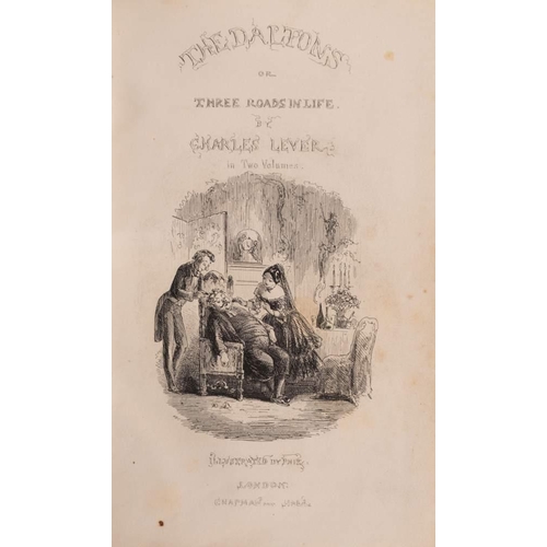 154 - LEVER, Charles - The Daltons or three roads in life : 2 vols, half calf, illust. 8vo, Chapman & Hall... 