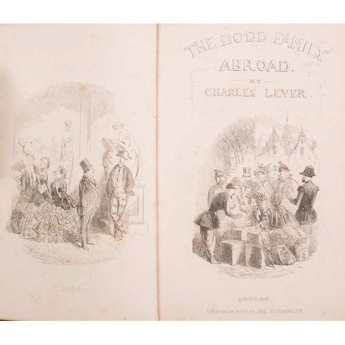 155 - LEVER, Charles - The Dodd Family Abroad : half morocco, 8vo. Chapman & Hall. 1854