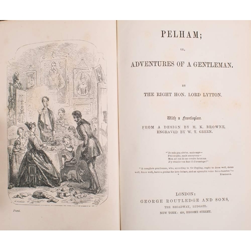 160 - LYTTON, Right Hon. Lord - The Novels and Romances : 11 volume set, illust, half green calf contrasti... 