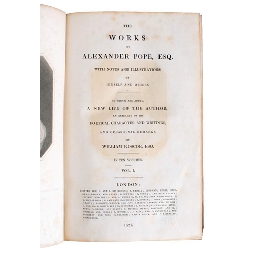 176 - POPE, Alexander - The Works of Alexander Pope ... to which are added, a new life of the Author .... ... 