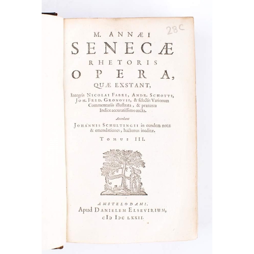 182A - SENECA, Lucius Annaeus - L. Annaei Senecae Opera, Quae Exstant, Integris Justi Lipsii, J. Fred. Gron... 