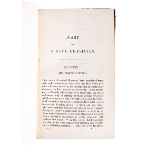 212 - WARREN, Samuel - Passages from the Diary of a Late Physician : 3 vols. cont. half calf, small 8vo, B... 