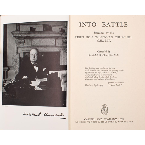 222A - CHURCHILL, Winston S -  `Into Battle' and 'The Unrelenting Struggle'. Two volumes in the Churchill S... 