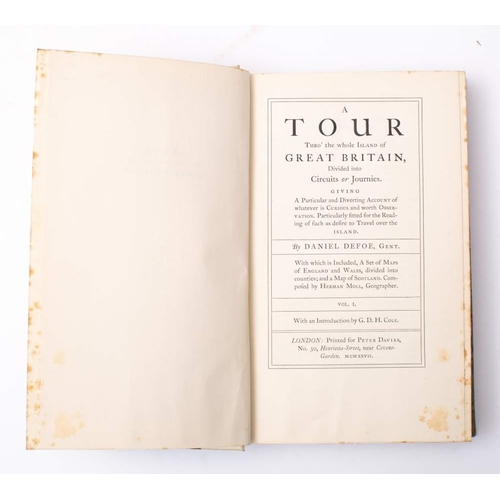 262 - DEFOE, Daniel - A Tour Thro' the whole Island of Great Britain, 2 volumes, illus with county maps, o... 