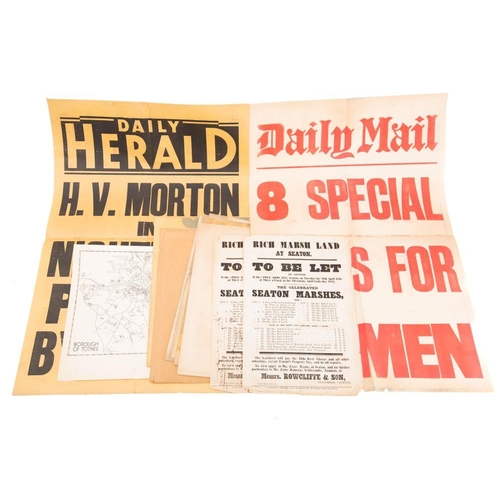 263 - DEVON ESTATE SALES : 5 Broadsides inc. ''Rich Marsh Land at Seaton. To Be Let by Auction, at the 'Po... 