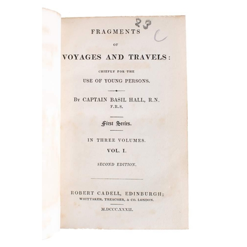 274 - HALL, Captain Basil - Fragments of Voyages and Travels. First series- Third series, 9 vols, nine add... 