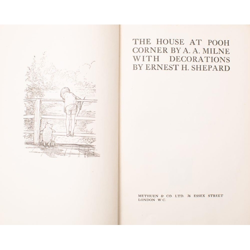 29 - MILNE, A.A. The House at Pooh Corner, org. cloth faded, 8vo, first edit, 1928. With - Now We Are Six... 