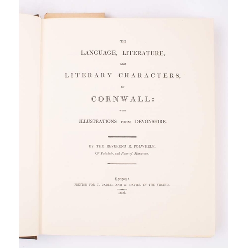 296A - POLWHELE, Richard - The History of Cornwall : Seven volumes bound in two, folding county map by John... 