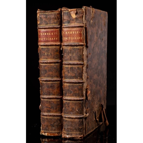 314 - CHAMBERS, E - Cyclopaedia : or, an Universal Dictionary of Arts and Sciences : 2 volume set, plates.... 