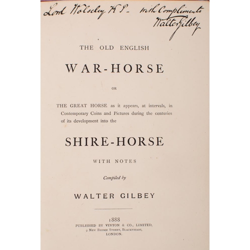 319 - GILBY, Walter - 'The Old English War-Horse : illust, org. pictorial red morocco, silk endpapers,cont... 