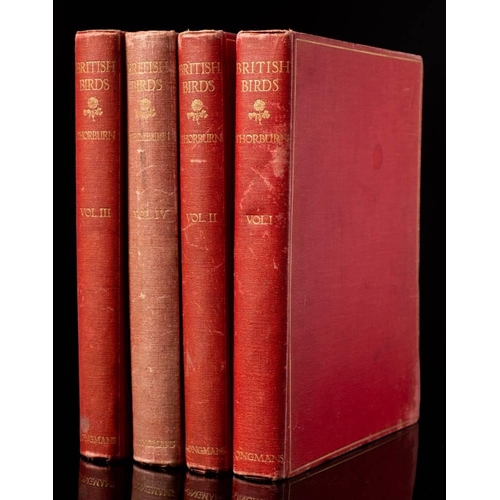 333 - THORBURN, Archibald : British Birds - 4vols, org. red cloth some sunning and staining especially at ... 