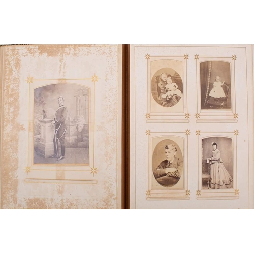 358 - CABINET & CARTE DI VISITA : Two albums containing 200 photographs one in an Album Lingua Floris, cir... 